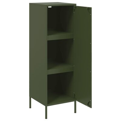 vidaXL Skříň highboard olivově zelená 36 x 39 x 113 cm ocel