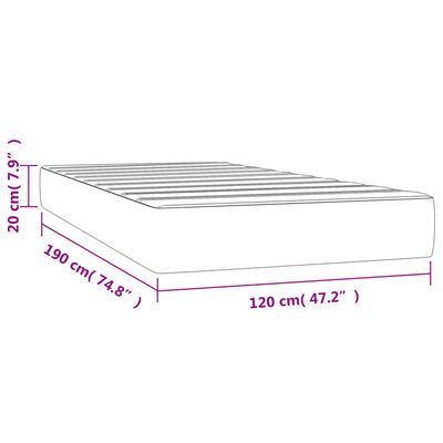 vidaXL Taštičková matrace bílá 120x190x20 cm umělá kůže