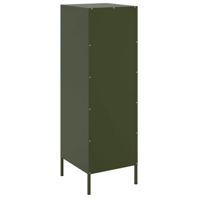 vidaXL Skříň highboard olivově zelená 36 x 39 x 113 cm ocel