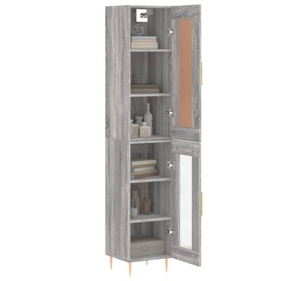 vidaXL Skříň highboard šedá sonoma 34,5 x 34 x 180 cm kompozitní dřevo