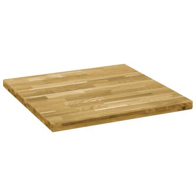 vidaXL Stolní deska z dubového masivu čtvercová 44 mm 80 x 80 cm