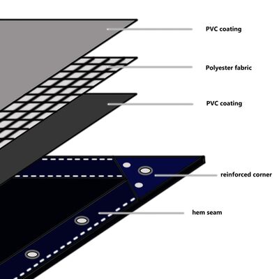 vidaXL Plachta 650 g/m² 2 x 3 m šedá