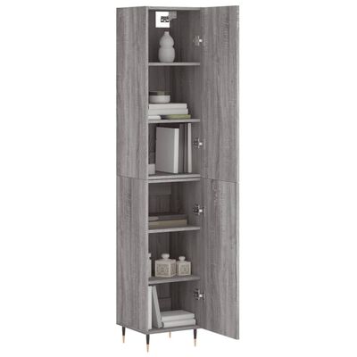 vidaXL Skříň highboard šedá sonoma 34,5 x 34 x 180 cm kompozitní dřevo