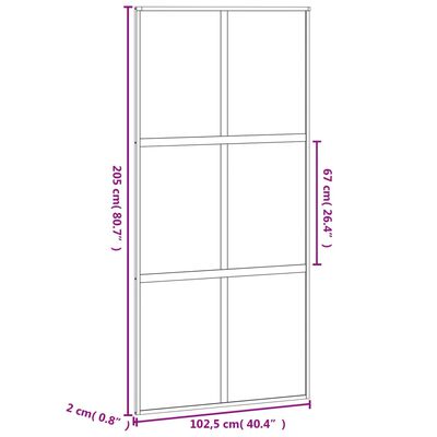 vidaXL Posuvné dveře černé 102,5 x 205 cm tvrzené sklo a hliník