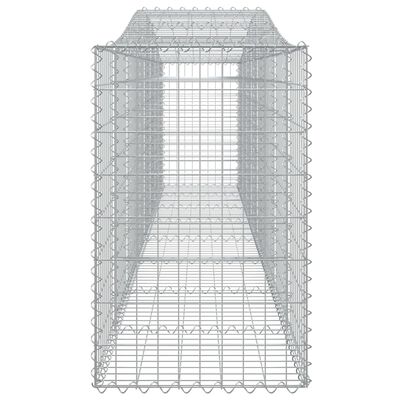 vidaXL Klenuté gabionové koše 6 ks 400x50x80/100 cm pozinkované železo