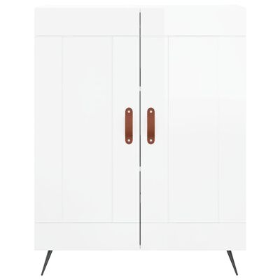 vidaXL Skříň highboard lesklá bílá 69,5 x 34 x 180 cm kompozitní dřevo