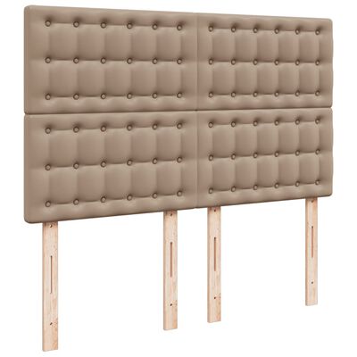 vidaXL Box spring postel s matrací cappuccino 140x200 cm umělá kůže