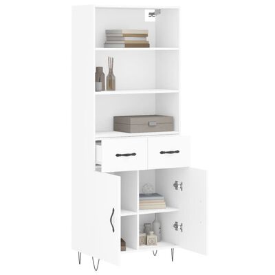 vidaXL Skříň highboard bílá 69,5 x 34 x 180 cm kompozitní dřevo