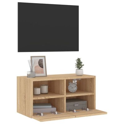 vidaXL Nástěnná TV skříňka dub sonoma 60 x 30 x 30 cm kompozitní dřevo