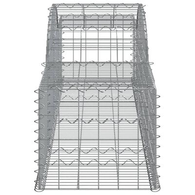 vidaXL Klenuté gabionové koše 9 ks 300x50x40/60 cm pozinkované železo