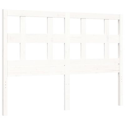 vidaXL Rám postele s čelem bílý 120 x 200 cm masivní dřevo