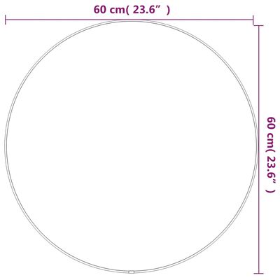 vidaXL Nástěnné zrcadlo černé Ø 60 cm kulaté