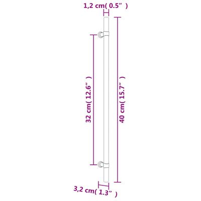 vidaXL Nábytkové úchytky 20 ks bronzové 320 mm nerezová ocel