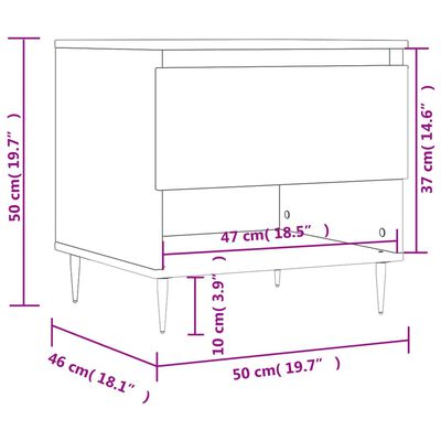 vidaXL Konferenční stolky 2 ks lesklé bílé 50x46x50cm kompozitní dřevo