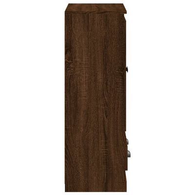 vidaXL Skříň highboard hnědý dub 60 x 35,5 x 103,5 kompozitní dřevo