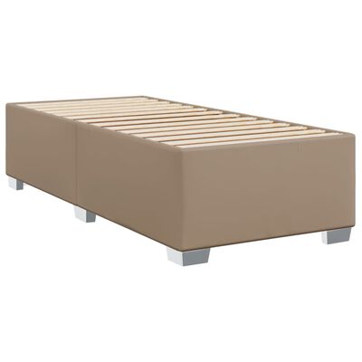 vidaXL Box spring postel s matrací cappuccino 80 x 200 cm umělá kůže