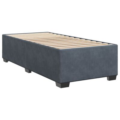 vidaXL Box spring postel s matrací tmavě šedá 90x190 cm samet