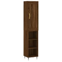 vidaXL Skříň highboard hnědý dub 34,5 x 34 x 180 cm kompozitní dřevo