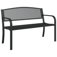vidaXL Zahradní lavice 119 cm černá ocel