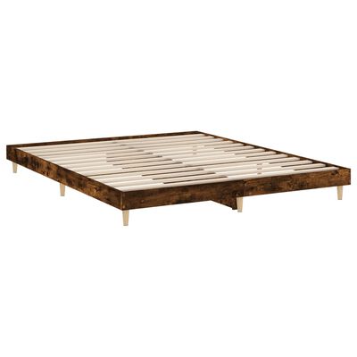 vidaXL Rám postele kouřový dub 200 x 200 cm kompozitní dřevo