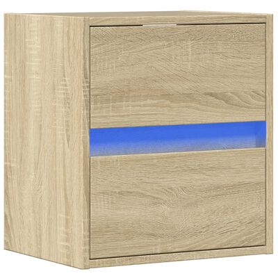 vidaXL Nástěnná TV skříňka s LED osvětlením dub sonoma 41 x 31 x 45 cm