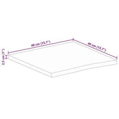 vidaXL Stolní deska živá hrana 40 x 40 x 2,5 cm masivní mangovník