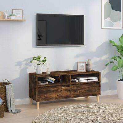 vidaXL TV skříňka kouřový dub 100 x 34,5 x 44,5 cm kompozitní dřevo