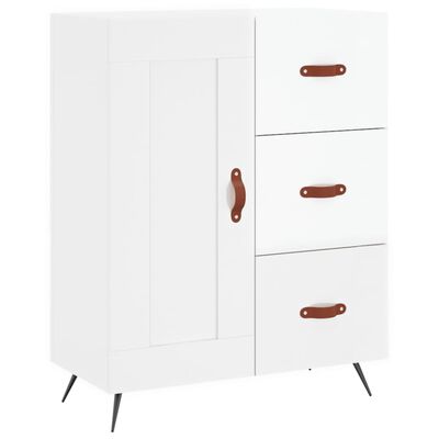 vidaXL Skříň highboard lesklá bílá 69,5 x 34 x 180 cm kompozitní dřevo