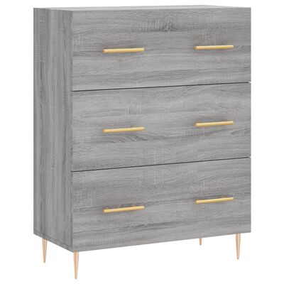 vidaXL Skříň highboard šedá sonoma 69,5 x 34 x 180 cm kompozitní dřevo