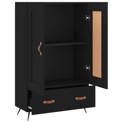 vidaXL Skříň highboard černá 69,5 x 31 x 115 cm kompozitní dřevo