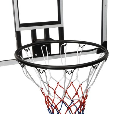 vidaXL Basketbalový koš s průhlednou deskou 90x60x2,5 cm polykarbonát