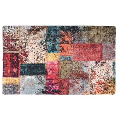 vidaXL Koberec pratelný patchwork vícebarevný 120x170 cm protiskluzový