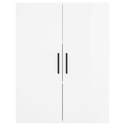 vidaXL Skříň highboard lesklá bílá 69,5 x 34 x 180 cm kompozitní dřevo