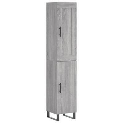 vidaXL Skříň highboard šedá sonoma 34,5 x 34 x 180 cm kompozitní dřevo