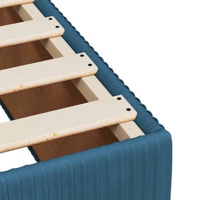 vidaXL Box spring postel s matrací modrá 120 x 190 cm samet