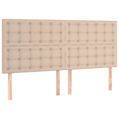 vidaXL Box spring postel s matrací cappuccino 160x200 cm umělá kůže