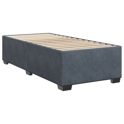 vidaXL Box spring postel s matrací tmavě šedá 80 x 200 cm samet