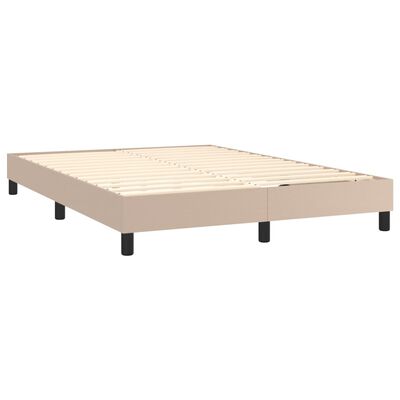 vidaXL Box spring postel s matrací cappuccino 140x190 cm umělá kůže