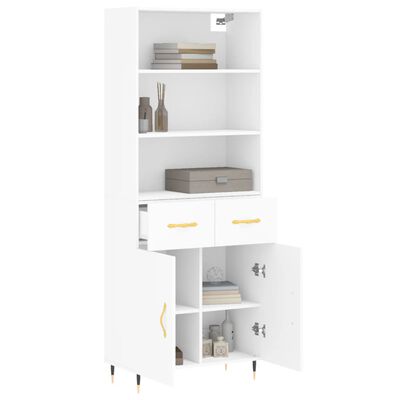 vidaXL Skříň highboard bílá 69,5 x 34 x 180 cm kompozitní dřevo