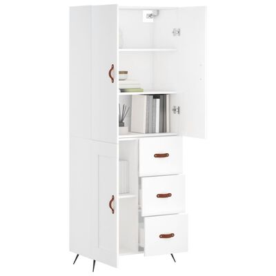 vidaXL Skříň highboard bílá 69,5 x 34 x 180 cm kompozitní dřevo