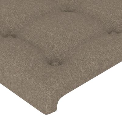 vidaXL Čelo postele typu ušák taupe 103x16x118/128 cm textil