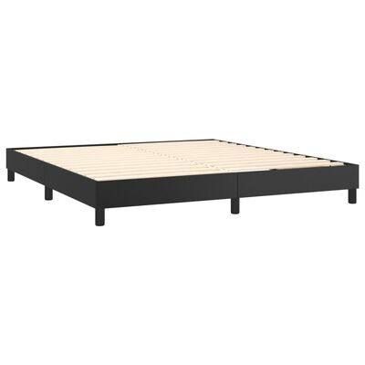 vidaXL Box spring postel s matrací černá 180x200 cm umělá kůže