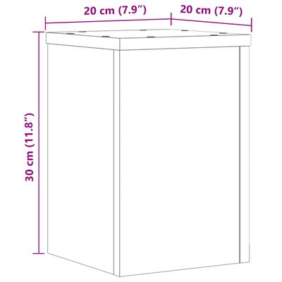 vidaXL Stojany na rostliny 2 ks bílé 20 x 20 x 30 cm kompozitní dřevo