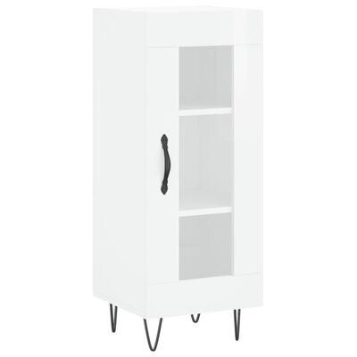 vidaXL Skříň highboard bílá s vysokým leskem 34,5x34x180 cm kompozit