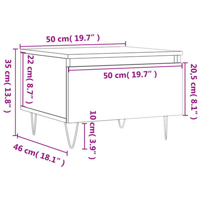 vidaXL Konferenční stolky 2 ks dub sonoma 50x46x35 cm kompozitní dřevo