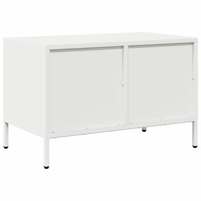 vidaXL TV skříňka bílá 68 x 39 x 43,5 cm ocel válcovaná za studena