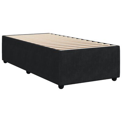 vidaXL Box spring postel s matrací černá 90x190 cm samet