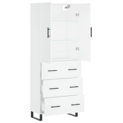 vidaXL Skříň highboard bílá 69,5 x 34 x 180 cm kompozitní dřevo