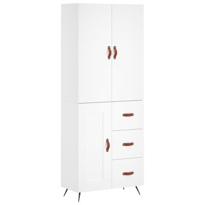 vidaXL Skříň highboard bílá 69,5 x 34 x 180 cm kompozitní dřevo