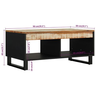vidaXL Konferenční stolek 90 x 50 x 40 cm masivní recyklované dřevo